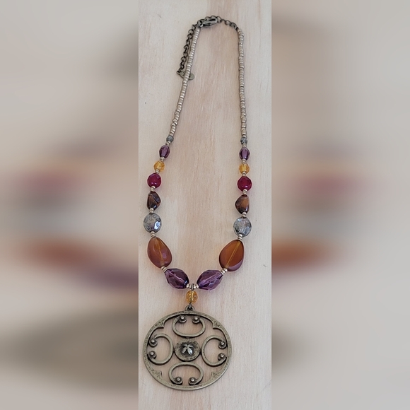 Cookie Lee Medallion Necklace - Vintage - Picture 1 of 11